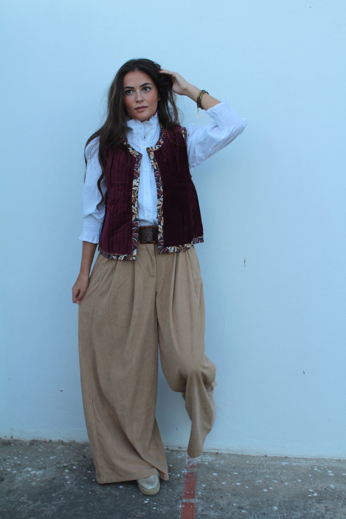 Pantalón Pana Palazzo
