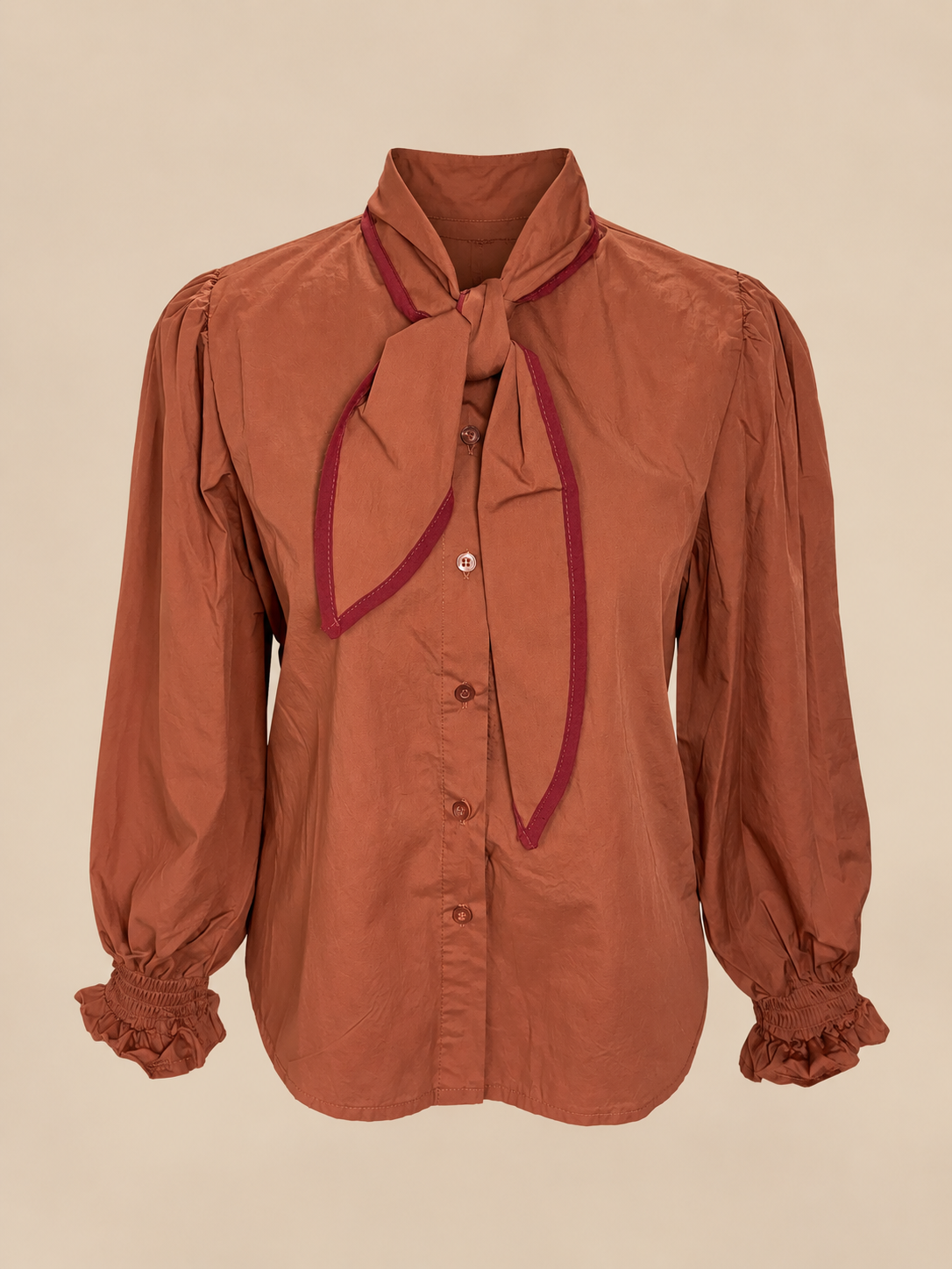 Blusa teja con lazada RYRTEEN, vista de producto