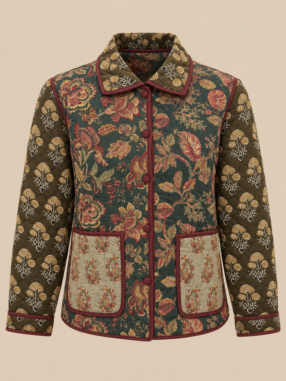 Chaqueta acolchada floral multicolor RYRTEEN, vista de producto