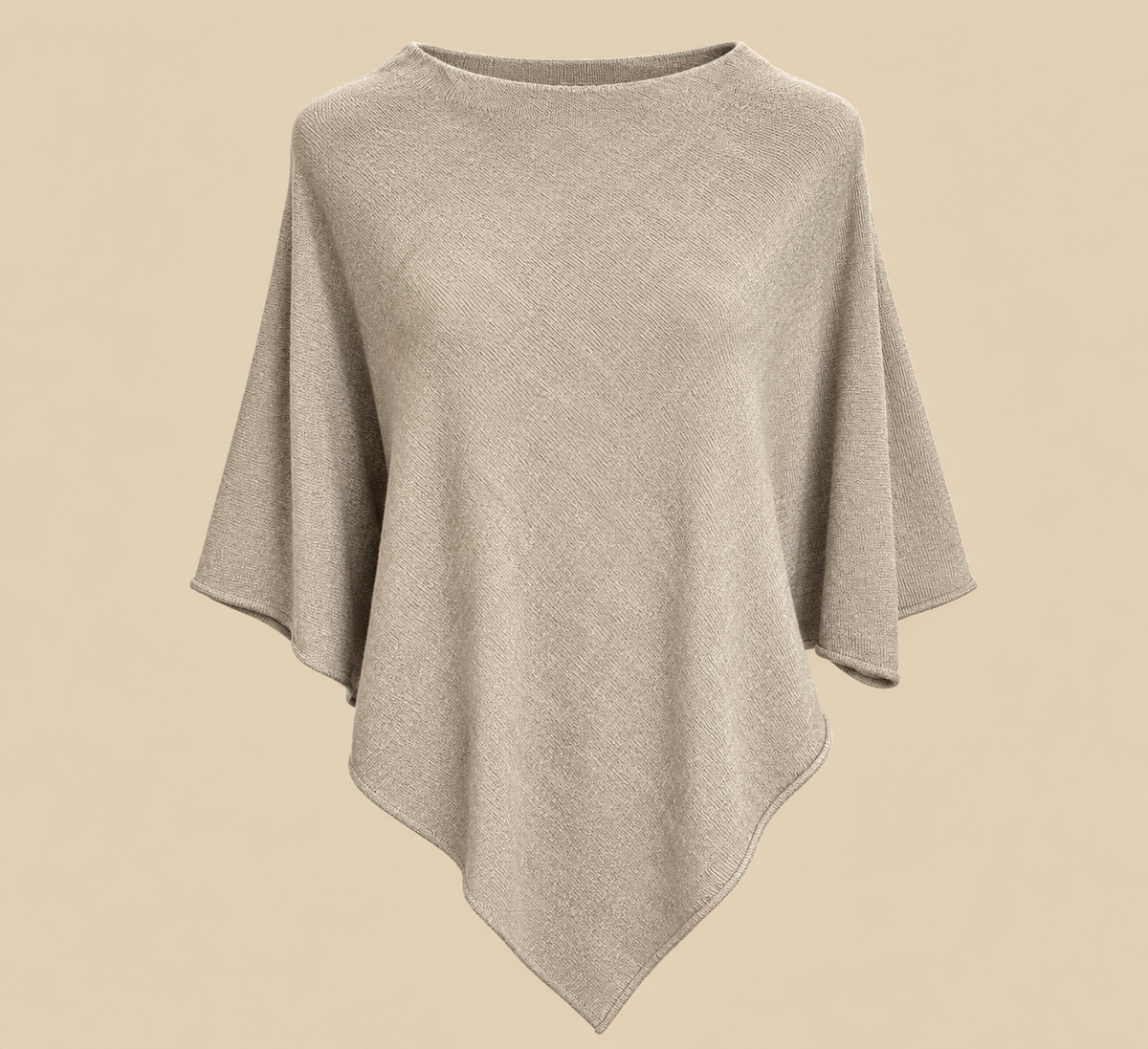 Poncho de punto beige RYRTEEN, vista de producto
