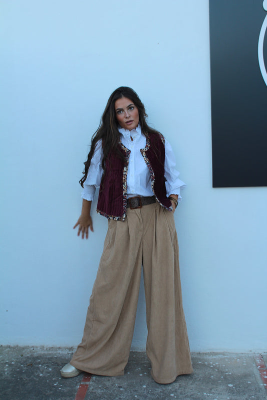 Pantalón Pana Palazzo