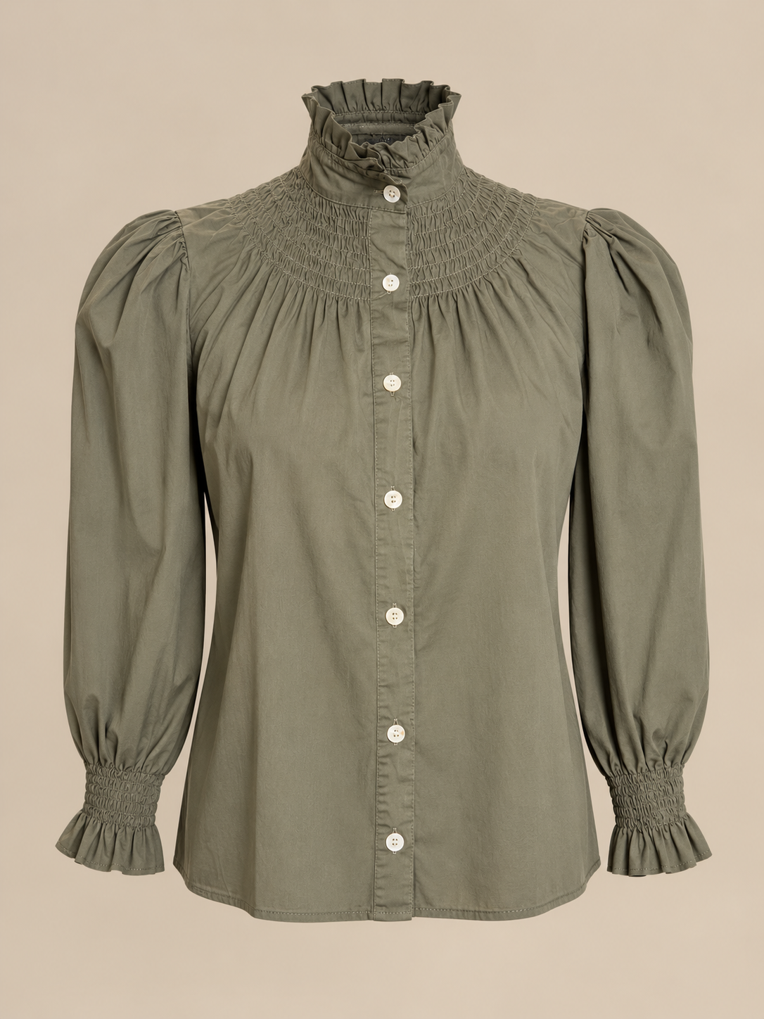 Blusa verde oliva RYRTEEN, vista de producto
