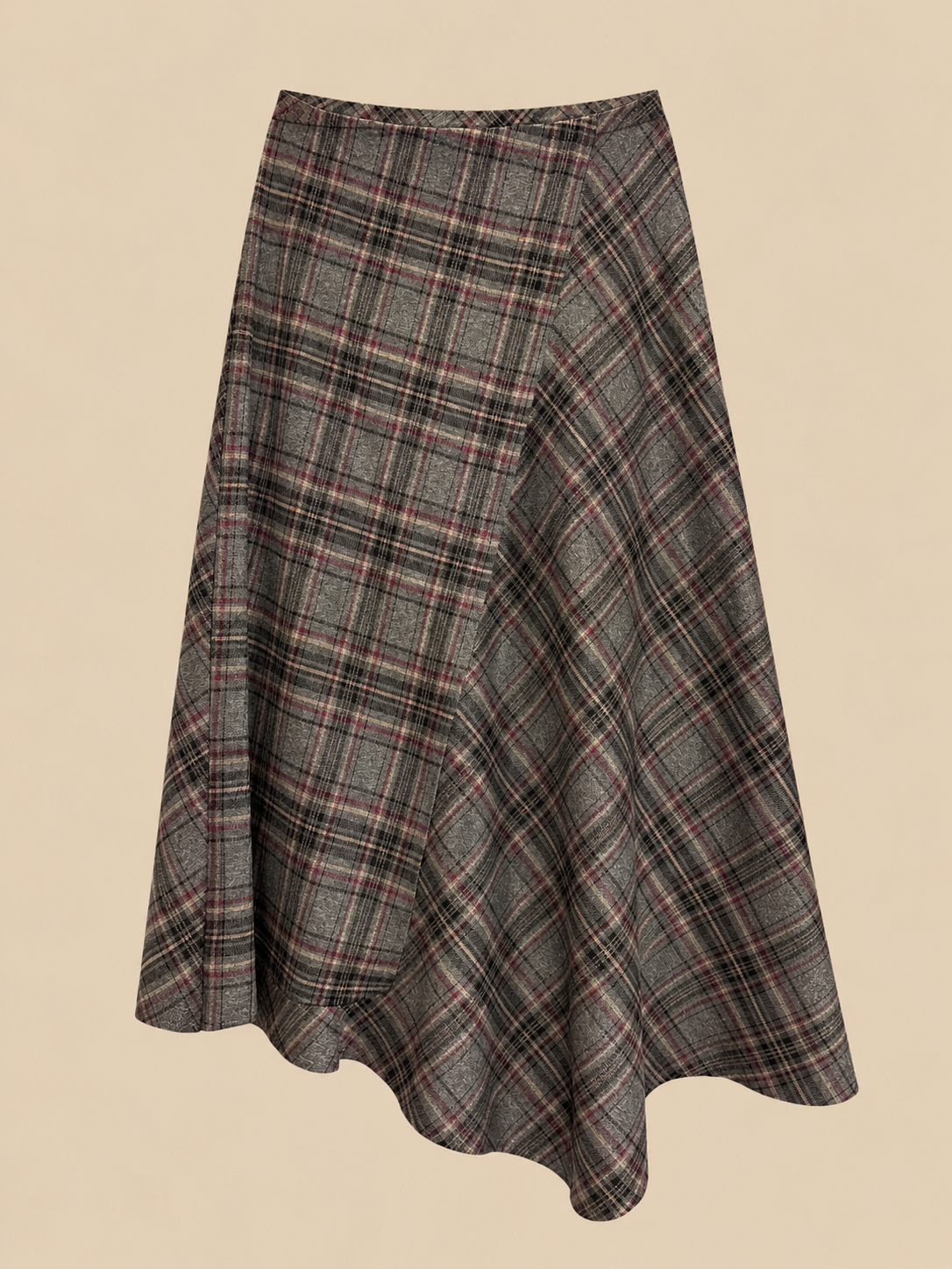 Falda midi de cuadros RYRTEEN, vista de producto