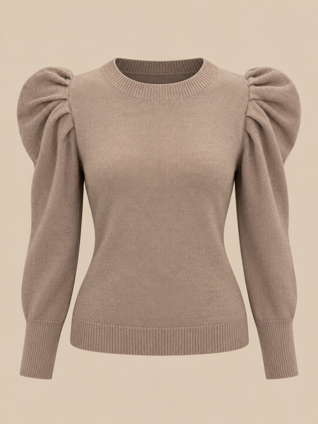 Jersey beige con mangas abullonadas RYRTEEN, vista de producto